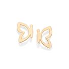 Brinco borboleta banhado a ouro 18k