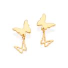 Brinco borboleta banhado a ouro 527183 Rommanel