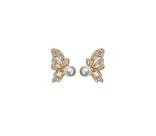 Brinco Borboleta com Pérola Banhado a Ouro - Acessório Elegante