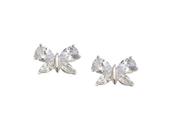 Brinco Borboleta Cristal Banhado a Ródio Branco - Zirconia Brinco Borboleta Cristal Banhado a Ródio Branco - Zirconia