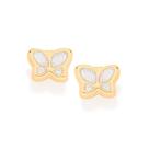 Brinco borboleta folheado a ouro 522646 Rommanel