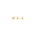 Brinco Borboleta Pino Baby Mini Folheado a Ouro