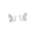 Brinco Borboleta Prata 925 com Zircônias Rommanel 820230 Brinco Borboleta Prata 925 com Zircônias Rommanel 820230