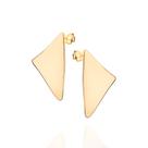 Brinco botão triangular folheado a ouro 527231 Rommanel