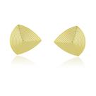Brinco Brera Triangular Geométrico - Banho Ouro 18K