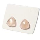Brinco Button Trillion Quartzo Rosa Prata 950 Reff BB9286
