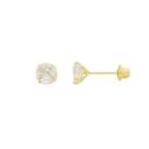Brinco Cálice Zircônia 6mm Ouro 18k 750