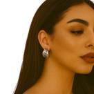 Brinco Caracol Feminino Dourado e Prateado Luxo Festa -