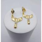 Brinco cauda de sereia cravejado mm zircônia banhado a ouro