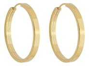 Brinco Chato Argola 17 Mm Em Ouro 18k 750 Amarelo Brinco Chato Argola 17 Mm Em Ouro 18k 750 Amarelo