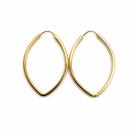 Brinco Chato Elipse 25 Mm Em Ouro 18k 750