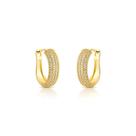 Brinco click cravejado banhado ouro