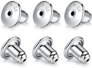 Brinco com fecho Catinee banhado a ouro branco 14 k, 6 unidades