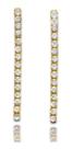 Brinco Comprido Zirconia Cravejada Banhado Ouro 18k Semijoia