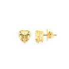 Brinco Coração 10mm Yellow Fancy Virginia Folheado A Ouro