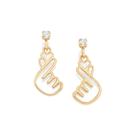Brinco Coracao Coreano Rommanel Banhado a ouro 5274230006