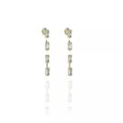 Brinco Corrente de Zircônias Folheado a Ouro 18k Brinco Corrente de Zircônias Folheado a Ouro 18k