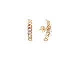Brinco Corrente Ear Hook Cravejado GARIMPO Banhado a Ouro 18k