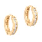 Brinco Cravejado Zircônia Feminino Ouro 18k