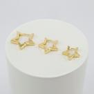 Brinco De Argola Banhada A Ouro Em Forma De Estrela Bijou Art