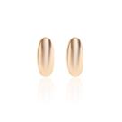 Brinco de Argola com Superfície Lisa Banhado a Ouro 18K