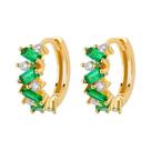 Brinco De Argola De Aço Inoxidável Com Zircônia Arco-Íris Para Mulheres E Meninas, Joia De Luxo Para