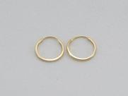 Brinco De Argola Em Ouro 18k-750 Redonda