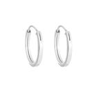 Brinco De Argola Em Prata 925 Fio Grosso Argolinha Masculino E Feminino