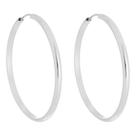 Brinco De Argola Lisa 3 Cm Em Prata 925 Legítima Fio Redondo
