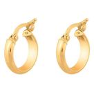 Brinco De Argola Lisa 3mm Em Ouro 18k 750