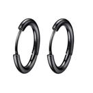 Brinco de Argola Preto Aço Cirúrgico Brinco de Argola Preto Aço Cirúrgico