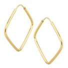 Brinco De Argola Quadrado Pequeno 1.4cm Ouro 18k Brinco De Argola Quadrado Pequeno 1.4cm Ouro 18k