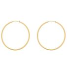 Brinco De Argola Redonda Em Ouro 18k-750