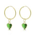 Brinco De Argola Redonda Zircônio Fina Ouro 18k Maciço 15mm Brinco De Argola Redonda Zircônio Fina Ouro 18k Maciço 15mm