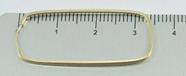 Brinco De Argola Retangular Grande Ouro 18k 750
