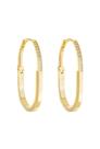 Brinco de Argola Slim Cravejado com Mini Zircônias Banhado em Ouro 18K