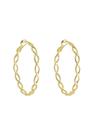 Brinco de Argola Trançada Banhado em Ouro 18K