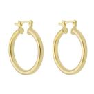 Brinco de argola tubo nana g folheado a ouro 18k