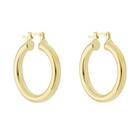 Brinco de argola tubo nana m folheado a ouro 18k