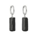 Brinco de Argola Turmalina Negra