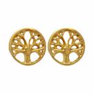 Brinco de Árvore da Vida Folheado em Ouro 18K Softjoias