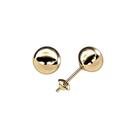 Brinco de Bola 6mm Ouro 18K Mod 041