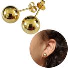 Brinco de bola Grande banhado ouro 18k clássico bolota 12mm Brinco de bola Grande banhado ouro 18k clássico bolota 12mm
