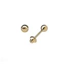 Brinco de Bola Infantil 3,5mm Ouro 18K Mod 038-1