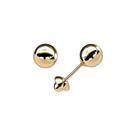 Brinco de Bola Infantil 5mm Ouro 18K Mod 040