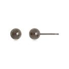 Brinco de bolinha de 0,5cm folheada em ródio negro - Amazzone