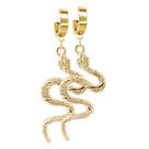 Brinco De Cobra Feminino Banhado A Ouro 18k Snake
