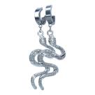 Brinco De Cobra Feminino Prata 925 Snake