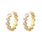 Brinco de Festa Noiva Madrinhas Luxo Argola Dourado Strass
