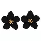 Brinco de flor jasmim preto
